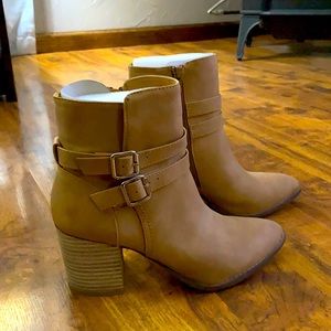 Tan booties